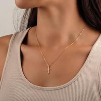 14k gold cross necklace