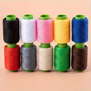 Durable Thick Yarn for Jeans Repair, Multi-Color Small Spools Suitable for Clothing Bags Blankets, Ideal for DIY Projects & Repairs, Waxed Thread