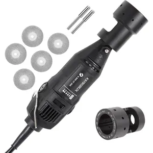 Tungsten Electrode Sharpener TIG Tool, ALUMINUM 12holes TIG Sharpener Tungsten Head, with Slot Tungsten Sharpener Multi-Angle, 5pc Wheels, 2 Mandrels