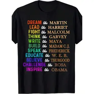 Unisex Juneteenth Graphic Cotton T-Shirt - Men's & Women's Black History Commemorative Shortsleeve Relaxed Fit Crew Neck, Lightweight Breathable, Machine Washable for Casual Wear, Travel
