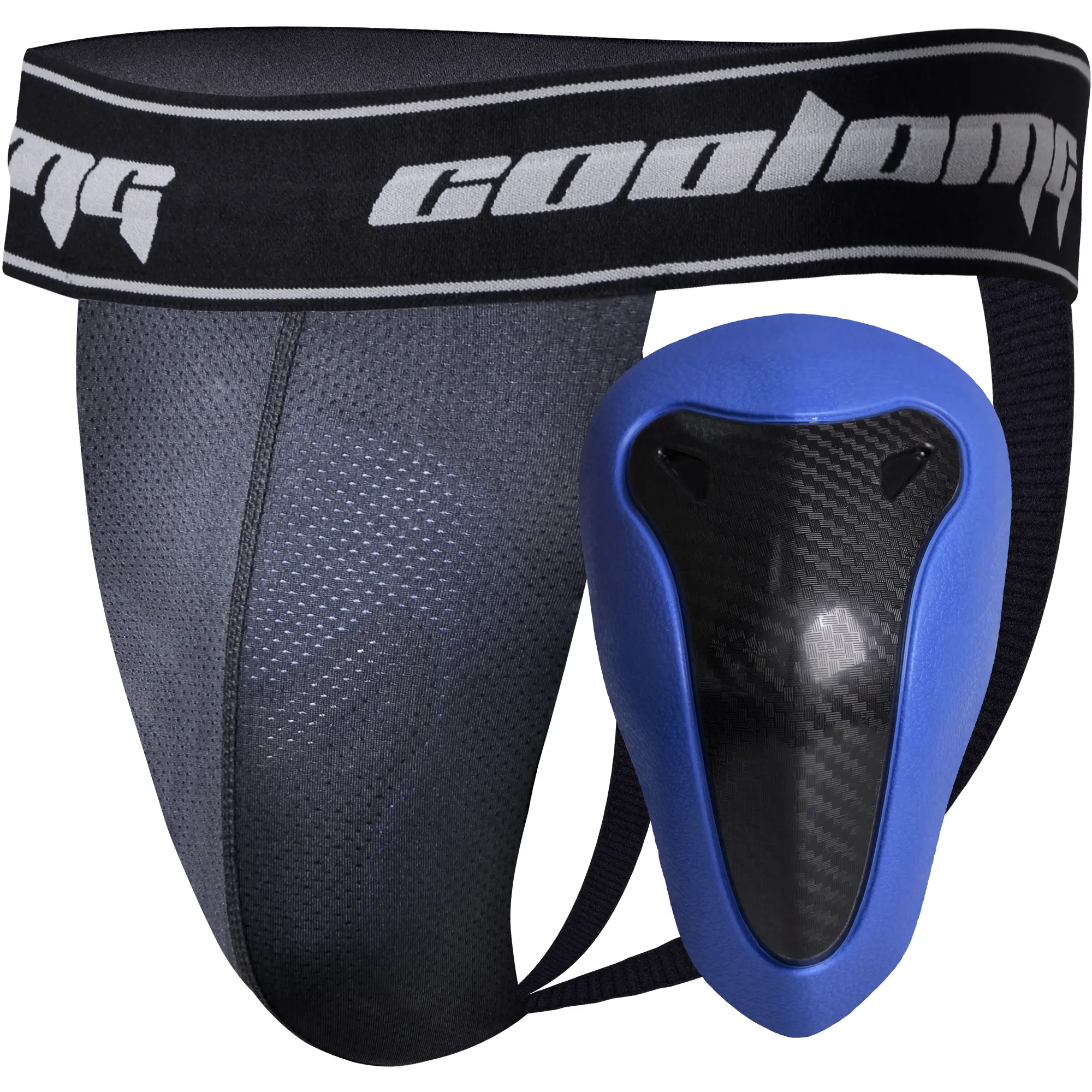 COOLOMG Men's 2-Strap Athletic Supporter with Flex Cup, Breathable Polyester Groin Guard for MMA, BJJ, Wrestling, Football & Baseball, Soccer, Boxing, Rugby, Hockey, Muay Thai, Judo, Drawstring, Cricket, Adjustable, Karate