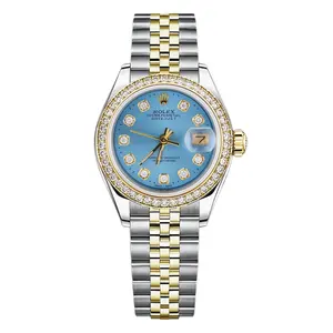 Rolex Datejust 69173 Ladies Two-Tone Custom Ice Blue Diamond Dial & Bezel WHP041126