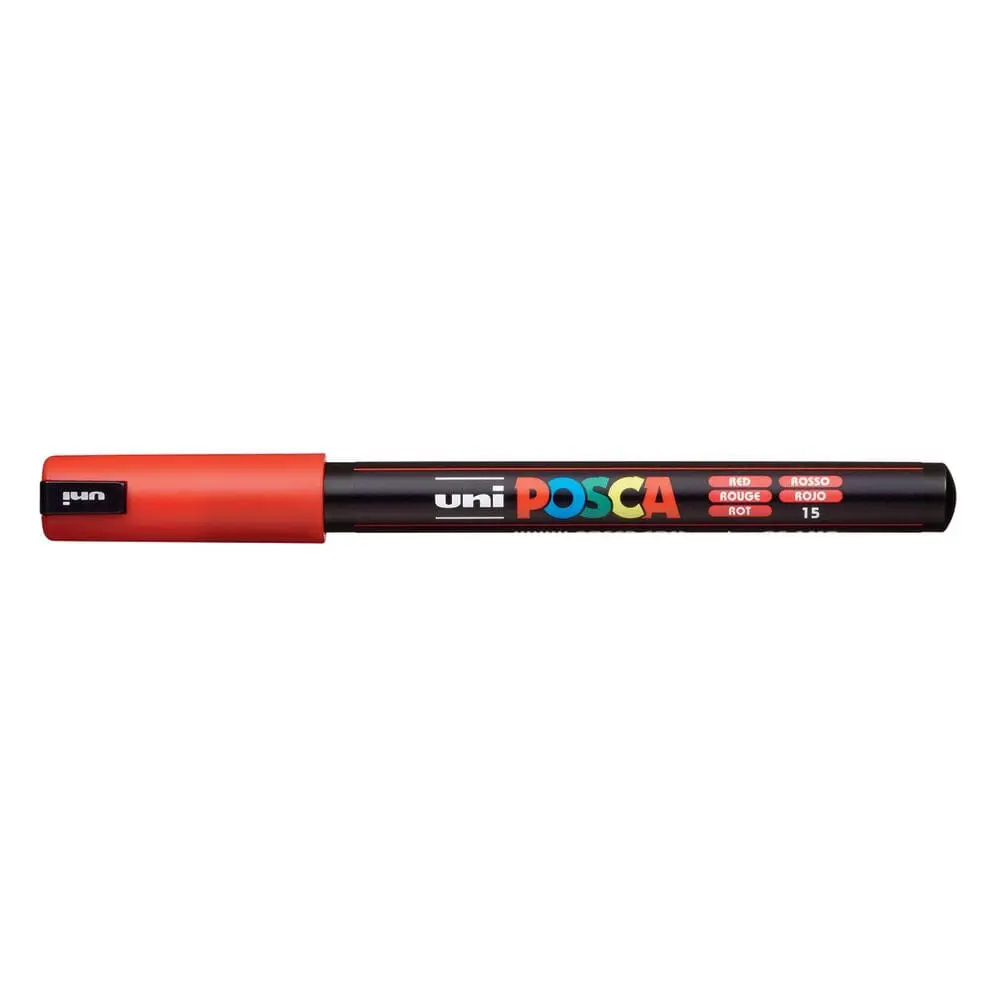 Uni Posca Paint Pen, Ultra-Fine Tip Red 1MR