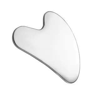 Heart Shaped Stainless Steel Gua Sha Scraper, Gentle Facial Massage Tool, Professional Skin Care Tool for Women (small)