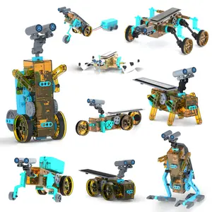 25-in-1 Solar Robot Toy for Kids DIY STEM STEAM Building Kit Science Experiment Educational Assembly Blocks Space Robot Car Puzzle Gift for Boys Girls Age 8+ Creative Learning Toy Birthday Christmas Present Engineering Set Fun Game