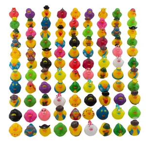 2" Bulk 100 Pc. Mega Everyday Fun Yellow Rubber Ducks Assortment