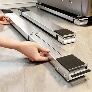 Heavy Duty Furniture Appliances Rollers,  660 lbs Total Load, Extendable Appliance Rollers Mobile Washing Machine Base, Fridge Stand Dolly Movers for Refrigerators, Dryers, Dishwashers