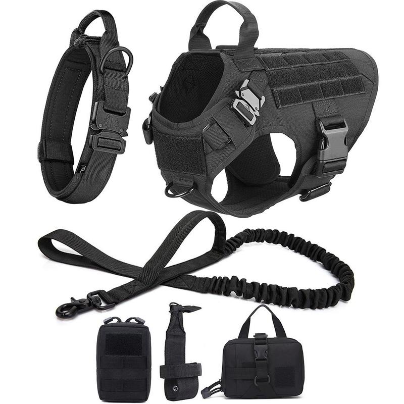 Adjustable Heavy Duty Dog Safety Harness Set, Dog Harness & Retractable ...