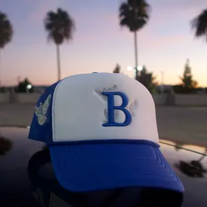 Dodger blue “blends” trucker hat