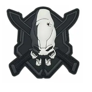 HOLA Legendaryy Patch White/Blk Tactical Patch [3 inch - Hook Fastener Backing] For