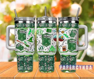 Harry P 20oz - 40oz Tumbler Stainless Steel, Double Wall Insulated, With Handle – Magic Wizard Series Design, Perfect Gift for Fans