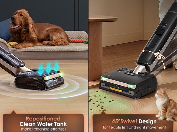 Tineco Floor ONE S9 Master Wet Dry Vacuum Cleaner, ThermoBlast Tech & Hot Water Vacuum Mop, 23kPa Suction, 65 Min Runtime, 185°F Flashdry, 3.9inch Ultra-Slim Stretch Mop