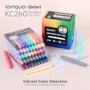 【Deluxe Bundle】Languo 45/9-Colors Erasable Gel Pens No-Bleed Fine 0.6mm Needle Point Smooth Ink Painting Markers Set for Professional Journaling Writing DIY Art Supplies Box Retractable languo pen set office school student gift artist