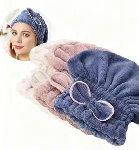 Women's 3PC Microfiber Hair Towel Caps, Super Absorbent Towel, Plain, Extra Soft, Fast Drying Turban Wrap, 1 Size Fits, Nighttime Use for Wet Hair Summervibes