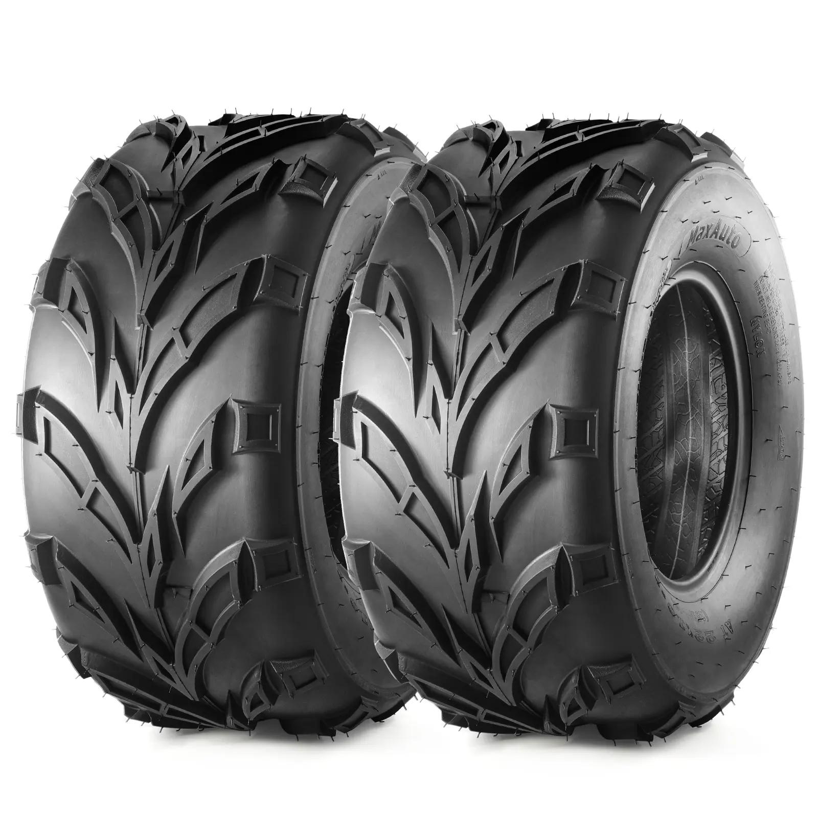 MAXAUTO 22x10-10 ATV/UTV Durable Tires, 6 PR Tubeless All-Terrain Off-Road Tires for Outdoor Sports, Set of 2