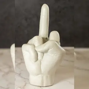Concrete Middle Finger Ring Holder: Funny Home Decor