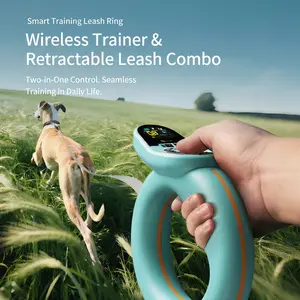 Dog Training Collar & Leash Set 3200ft Remote Control | IP67 Waterproof Built-in Light Magnetic Charging 30 Static 10 Vibration Modes for Dogs 10-120 lbs