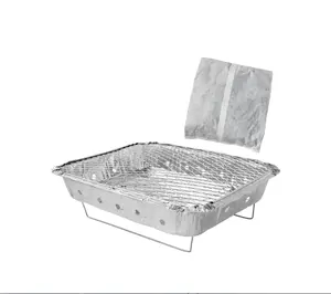 Charcoal Disposable Instant Grill 540g - Aluminum Construction, Suitable for Cooking and Barbecuing