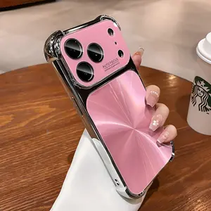 IP17 Pro Max Compatible Case for IP16 Pro Trending with Full Coverage Lens Film, Four Corner Airbag Anti-Drop Protection, Pink Women's Model Auto Focus Cellphone Protective Casing Protector phone case phone cases