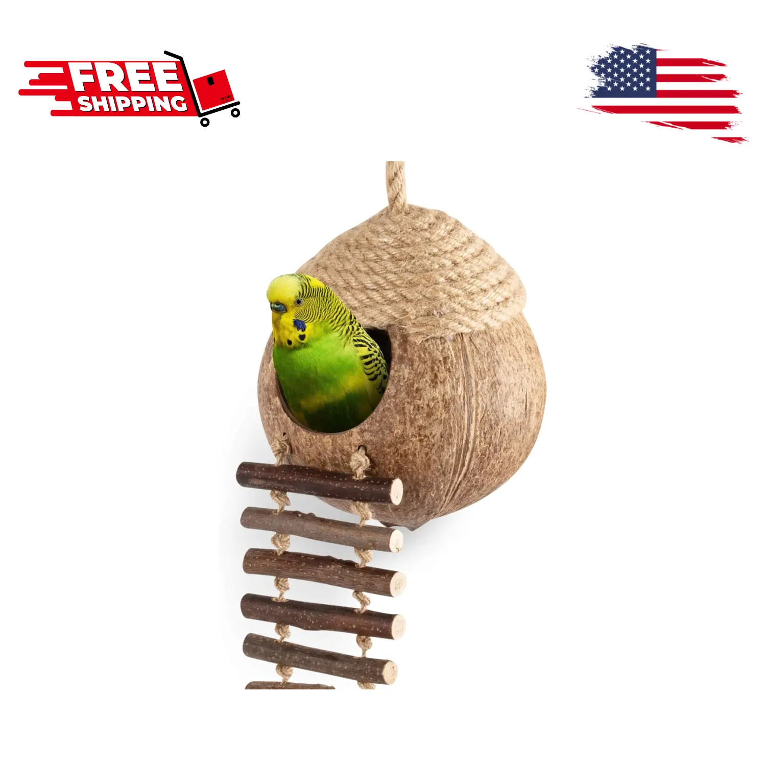 Coconut Bird Nest Hut with Ladder Coconut Bird Nest Hut with Ladder