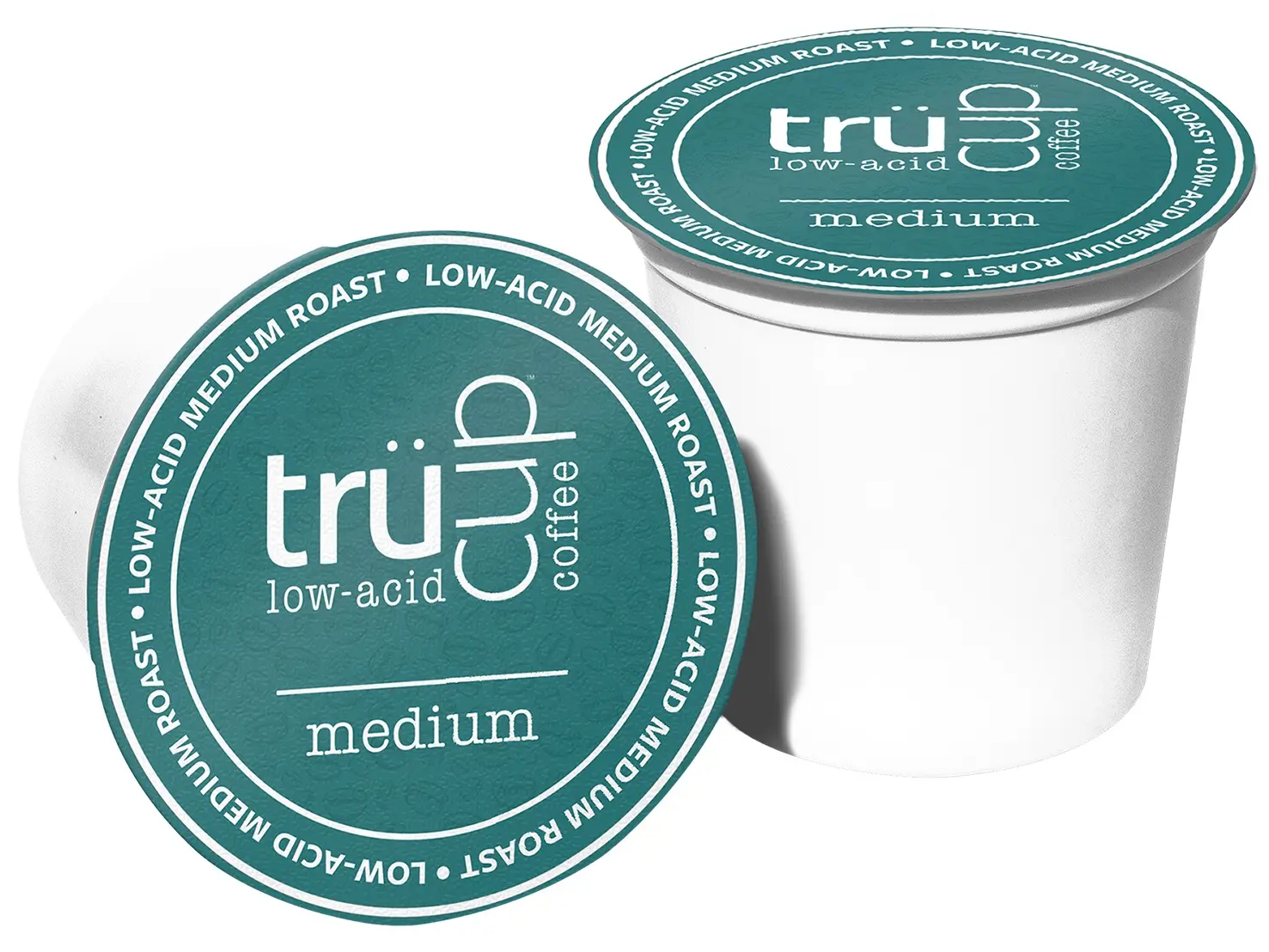 trücup Low Acid Coffee Pods, Medium Roast – 48 Count Single Serve K Cups – Caramel & Nutty Notes, Easy on the Stomach – Keurig Compatible