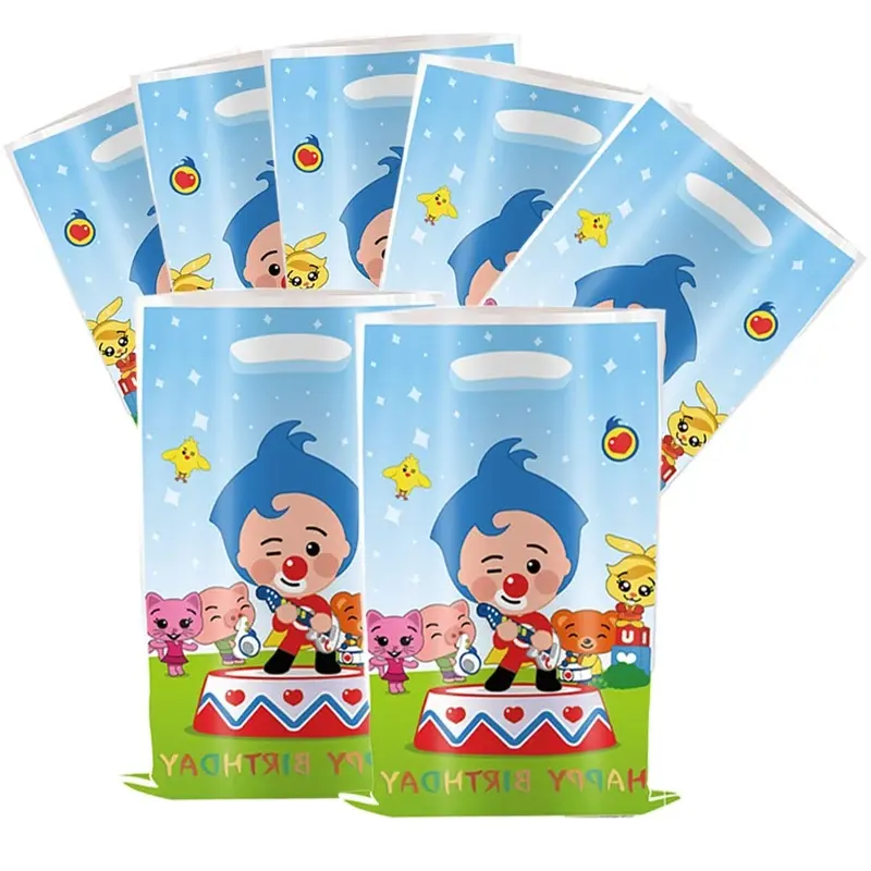 10/20/30pcs Circus Clown Gift Bag Party Favor Bags Goodie Bags Treat Bag Clown Candy Bags for Birthday Party Decoration Supplies