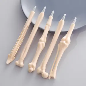 5 pcs Fun Bone-Shaped Ballpoint Pens, Creative Novelty, Unique Personalized Pens, Perfect Gift for Nurses Doctors Students
