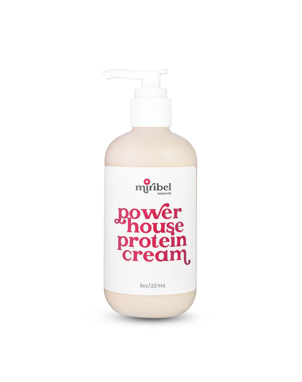 Miribel Naturals Powerhouse Protein Cream 8oz - Protein conditioner restores damage for shiny, bouncy, healthy curly hair - Curly Haircare
