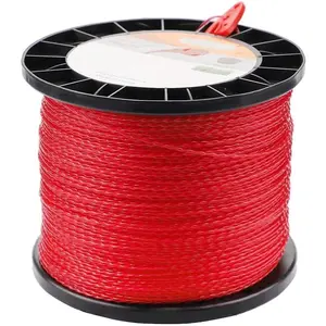 .080"3-Pound by 1427-foot Trimmer Line Round Twist,Commercial 2.0mm/.080-Inch String Trimmer Line,Weed Eater String 080,Red,SOAK for 24H Before Using
