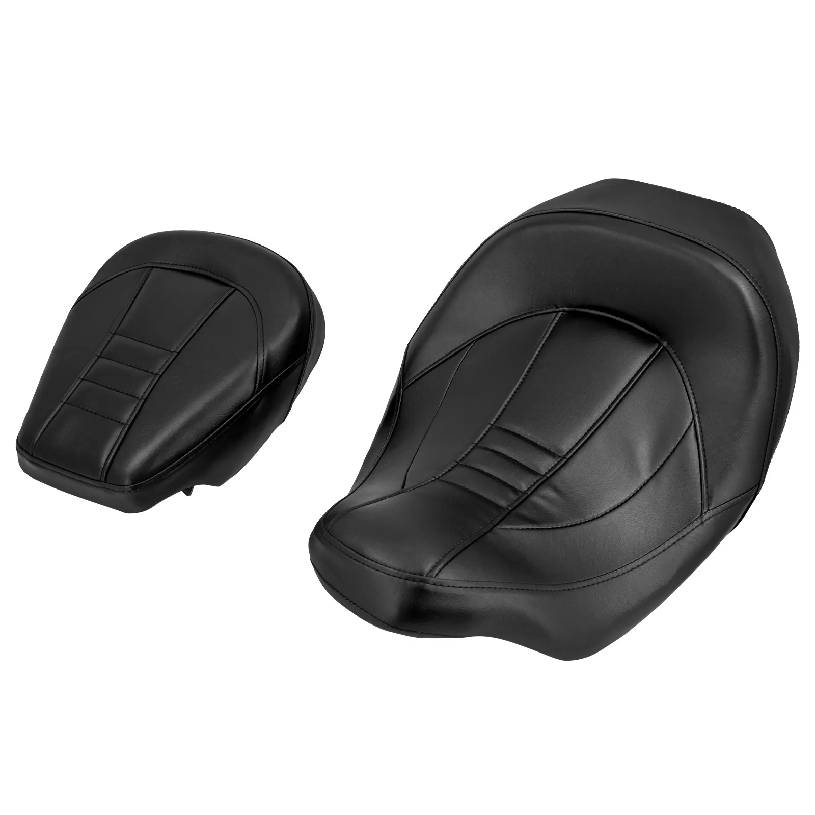 2pcs Low-profile Driver Passenger Seat Fit For Harley Touring FLH Road King 2009-UP