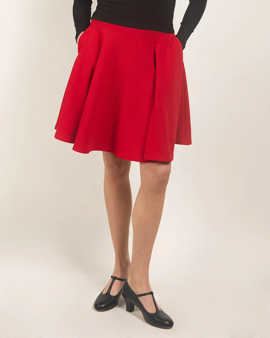 Knee-Length Flared Skirt