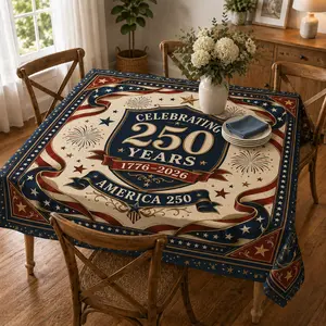Celebrating 250 Years of America 1776–2026 Custom Tablecloth