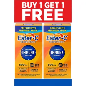 Ester-C 500 mg Vitamin C Tablets 180 Ct 2 Pack Daily Routine