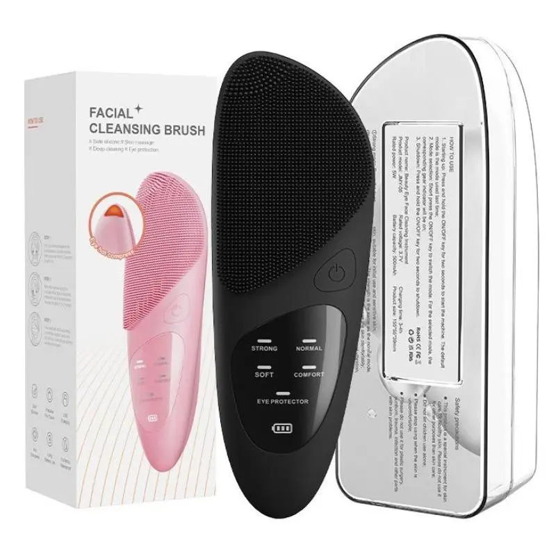 Electric Facial Cleansing Brush, Face Cleansing Brush, Waterproof Facial Massager, USB Rechargeable Facial Cleaning Tool, Facial Skin Care Tool for Women & Men, Facial Cleansing Instrument, Facial Cleansing Tools