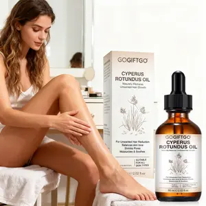 60ml GOGIFTGO Cyperus rotundus hair removal oil: Shrinks pores, inhibits androgen activity, and helps with hair removal. Suitable for all skin types, Moisturizing Shave Oil