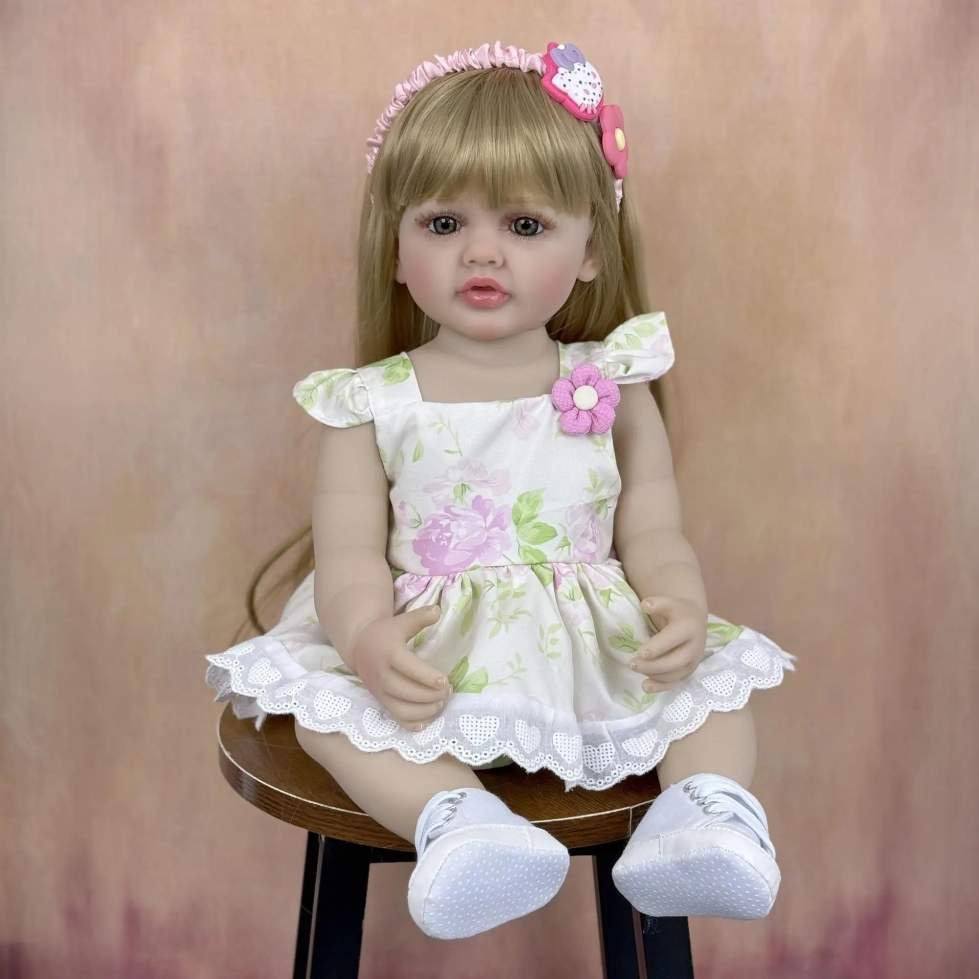 55cm Reborn Teenager Doll, Lifelike Vinyl Teenager Doll, Soft Full Silicone Body Doll, Dress Up Gift for Teenager, Toy for Teenager, Dress Up Dolls, Realistic Rebirth Doll