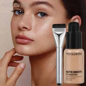 Liquid Foundation Smooth Invisible Pores Conceal Flawless Makeup Base 8 Colors Waterproof Face Cosmetics