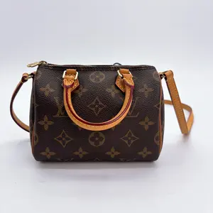 Pre-owned Louis Vuitton Canvas Crossbody Bags Monogram Nano Speedy Bag
