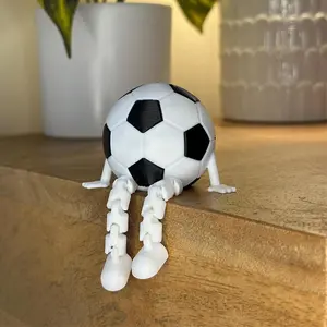 1pc  3D Printed Ornaments, Soccer Desk Decor, Soccer Ball Buddy, Fun Soccer Gift, Sports Gift