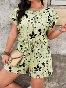 New Print Jumpsuit Women Lady Summer New Waist Slimming Floral Dress, Elegant Bohemian Boho One-Piece, Trendy Fashion Clothing, Womenswear