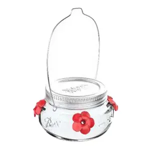 Mason Jar Hummingbird Feeder - Glass