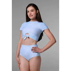 Hibiscus Island Crop Swim Crop Top | Skyride Perfect Peony
