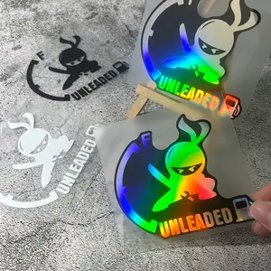 Cartoon Ninja Pattern Car Sticker, Waterproof Car Body Scratch Shield Gas Cap Bumper Sticker, Car Exterior Decorative Decal, Car Accessories