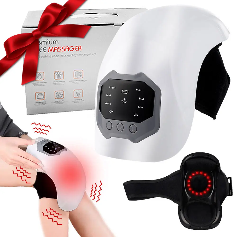 Wireless Electric Heating Knee Massager, 1 Box Rechargeable Vibration Knee Massage Pad for Women and Men, Knee Pain Tool