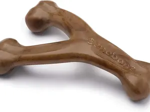 Benebone Wishbone Durable Dog Chew Toy for Aggressive Chewers, Made in USA, Small, Real Bacon Flavor