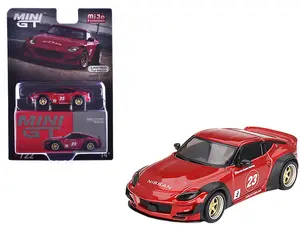 Nissan Z "Pandem" #23 Passion Red Metallic Limited Edition to 6600 pieces Worldwide 1/64 Die Cast Model Car by Mini GT