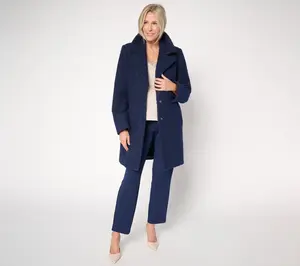 Dennis Basso Regular Everyday Teddy Coat with Snaps