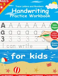 Trace Letters and Numbers: Handwriting Practice Workbook for Kids, A Fun Guide to Letters, Numbers, Shapes, and Mazes
