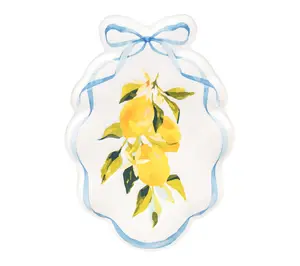 10 Strawberry Street Amalfi Lemon Ribbon Oval Platter