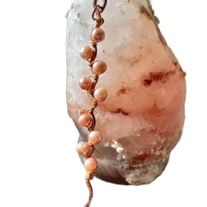 Handmade Copper & Pearl Wire-Wrapped Pendant
